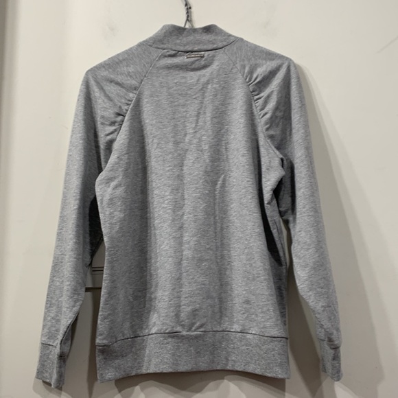 Michael by Michael Kors Heathered Grey Long Sleeve Top Cotton Blend Size M - Picture 6 of 8